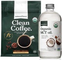 Doğal Kuvvet Organik Dark Roast Clean Coffee + Organik MCT Oil Sche – 100% Pure Coconut MCTs & Moldova Free Coffee – Non-GMO, Chem, Paleo ve Vegan - 12 Oz ve 16 Oz