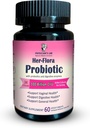 Physician’s Lab Her-Flora Women’s Probiotic 100 Billion CFU per Capsule, Non-GMO, 34 Strains, with Prebiotics & Digestive enzymes, Gut & Vaginal Health, H.Pylori Support, 60 Veg Caps,2-Months Supply!