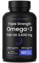 Τριπλή δύναμη Ωμέγα 3 ιχθυέλαιο 3600 mg 