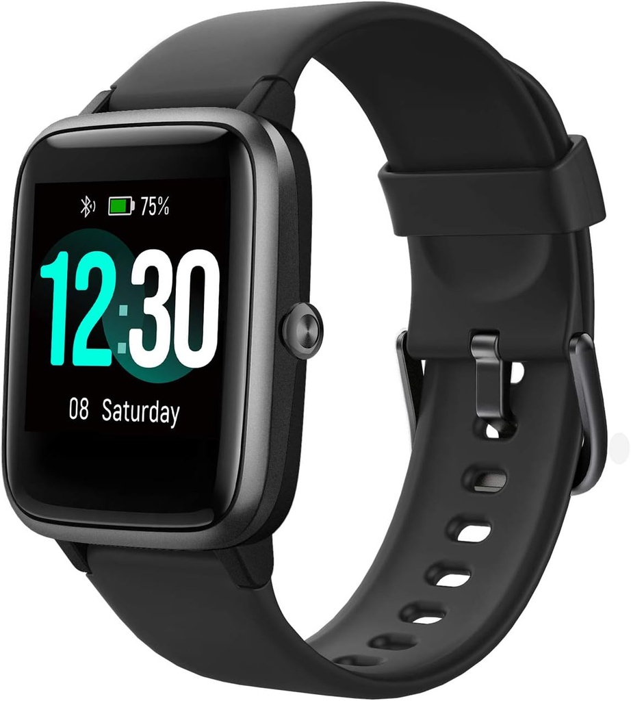 Fitpolo Fitness Tracker with Heart Rate Monitor, Smart Watch 1.8 inç Color Touch Ekran IP68 Su Adım Calorie Counter Sleep Watch Pedometer Watches Activity Tracker for Women Men