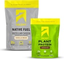 Ascent Casein Protein Toz Vanilla Bean 2 lb & Plant Protein Toz Çikolata 18 Hizmet