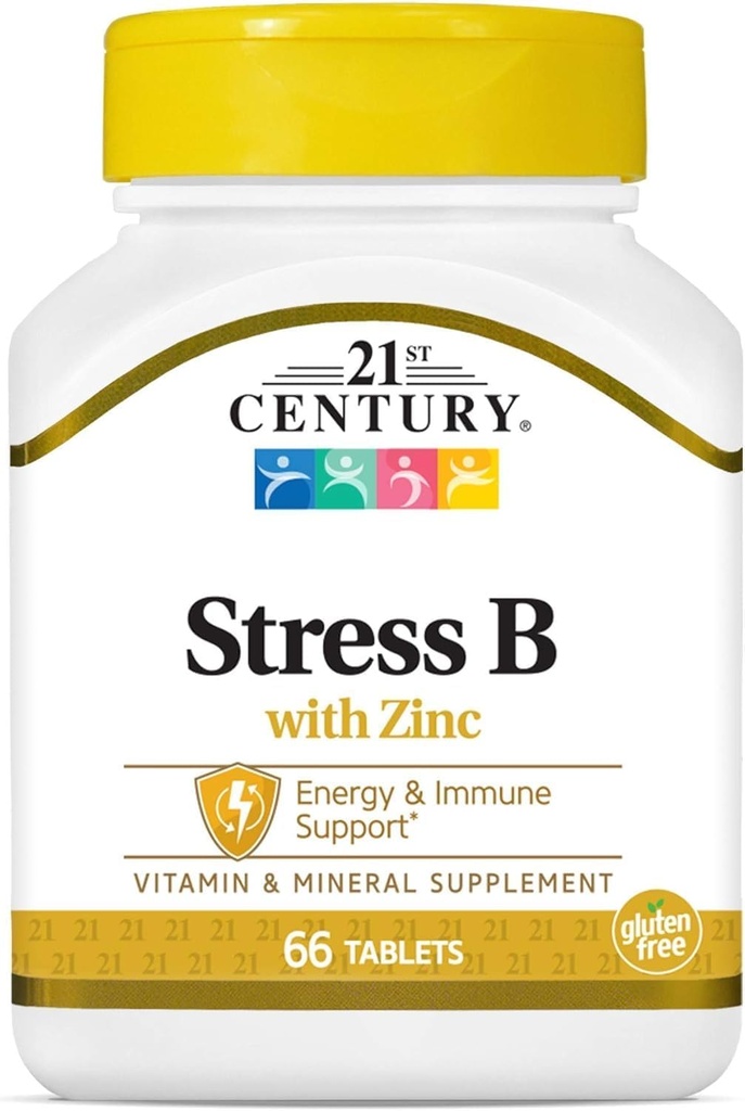 21. Yüzyıl Stres Vitamini B ile çinko 66 Tabs