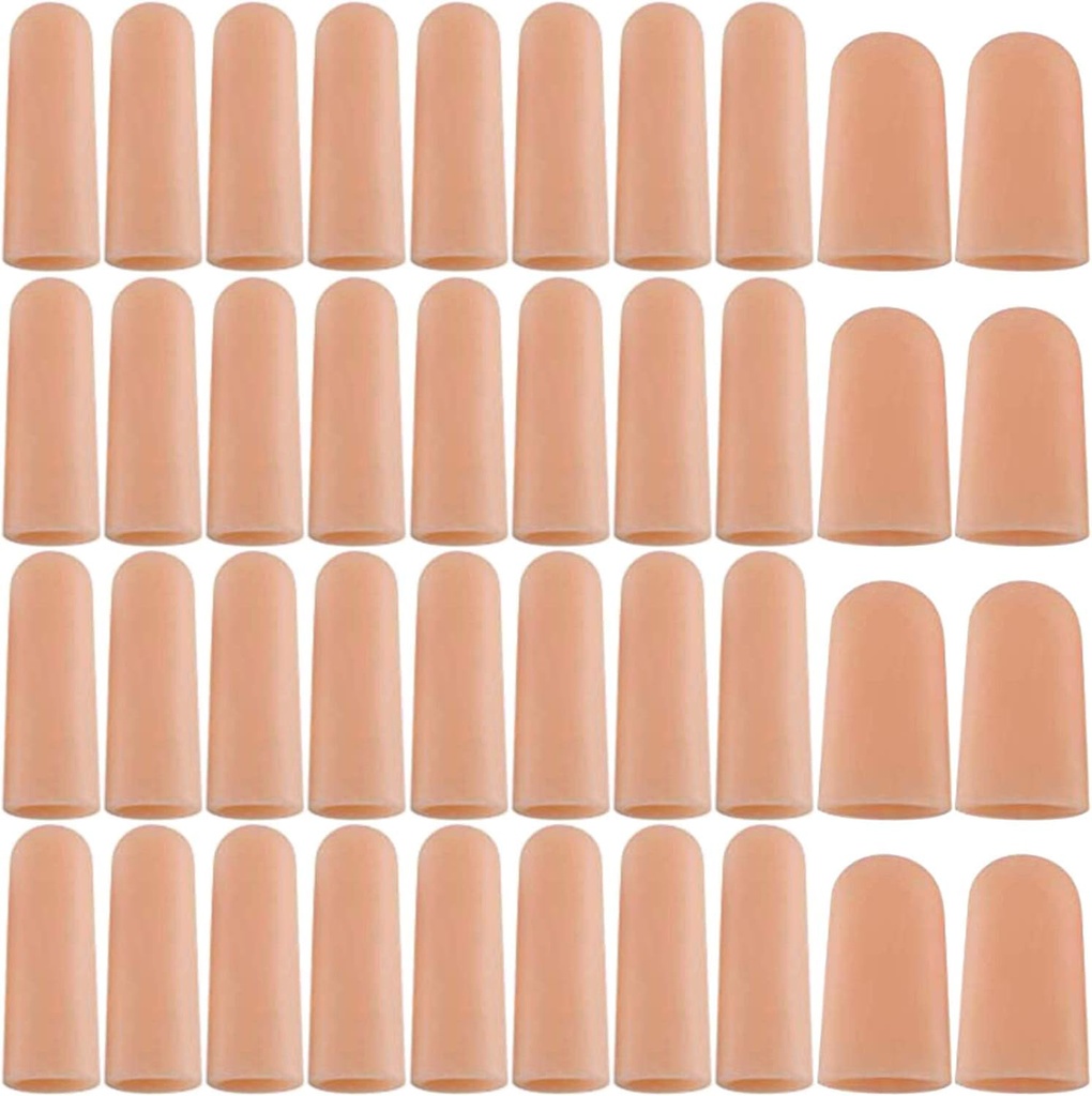 ANCIRS Gel Finger Support Protector Gloves, Gel Finger Beşikler/Covers - Hands Cracking için Farklı Boyutlar, Eczema Skin (40parça)