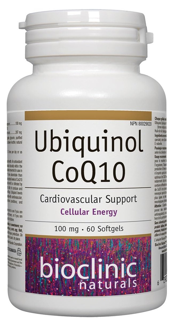 Bioclinic Naturals Ubiquinol Softgels, 60 Kont