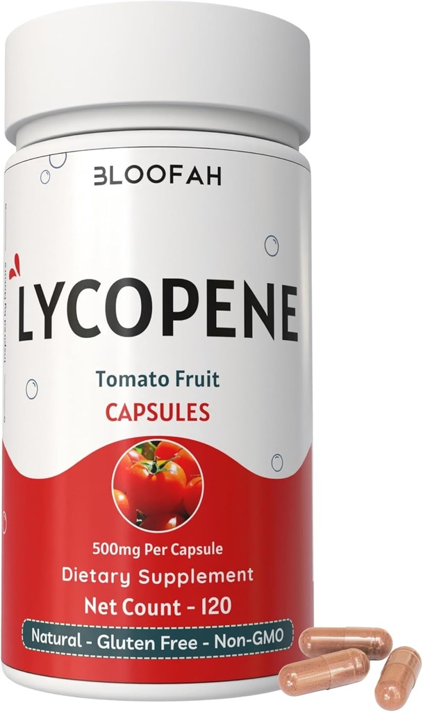 Κάψουλες σκόνης ντομάτας 500mg (Lycopene) - 120 Count 