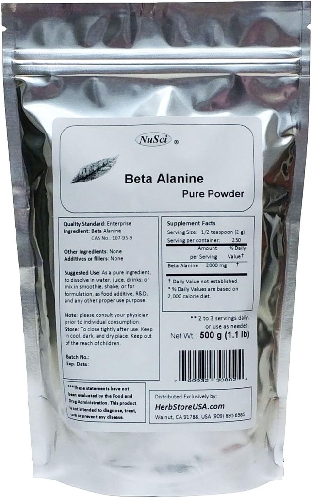 Saf Beta Alanine Toz Endurance (500 Grams (1.1 lb)