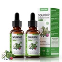 Soursop Bitters Vitamin C, D3, B6, Soursop Fruit & Leaf Ekstraksiyon + Immune Support Digestive Health Antioxy Boost 120Non-GMO Vegan 120mL/4 Fl Oz Oz