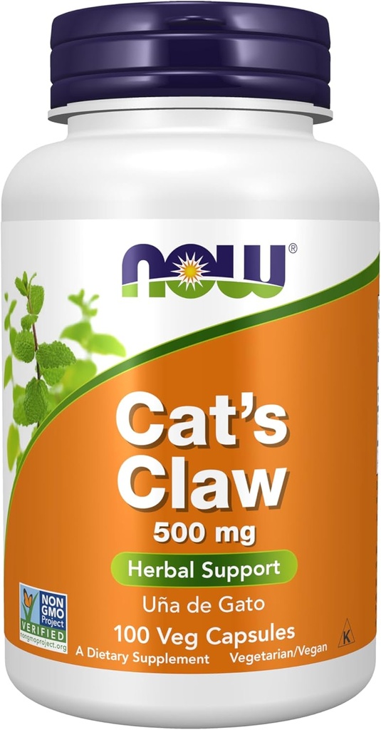 Şimdi Gıdalar Tamamlıyor, Cat's Claw 500 mg, Non-GMO Project TY, Herbal Supplement, 100 Veg Capsules
