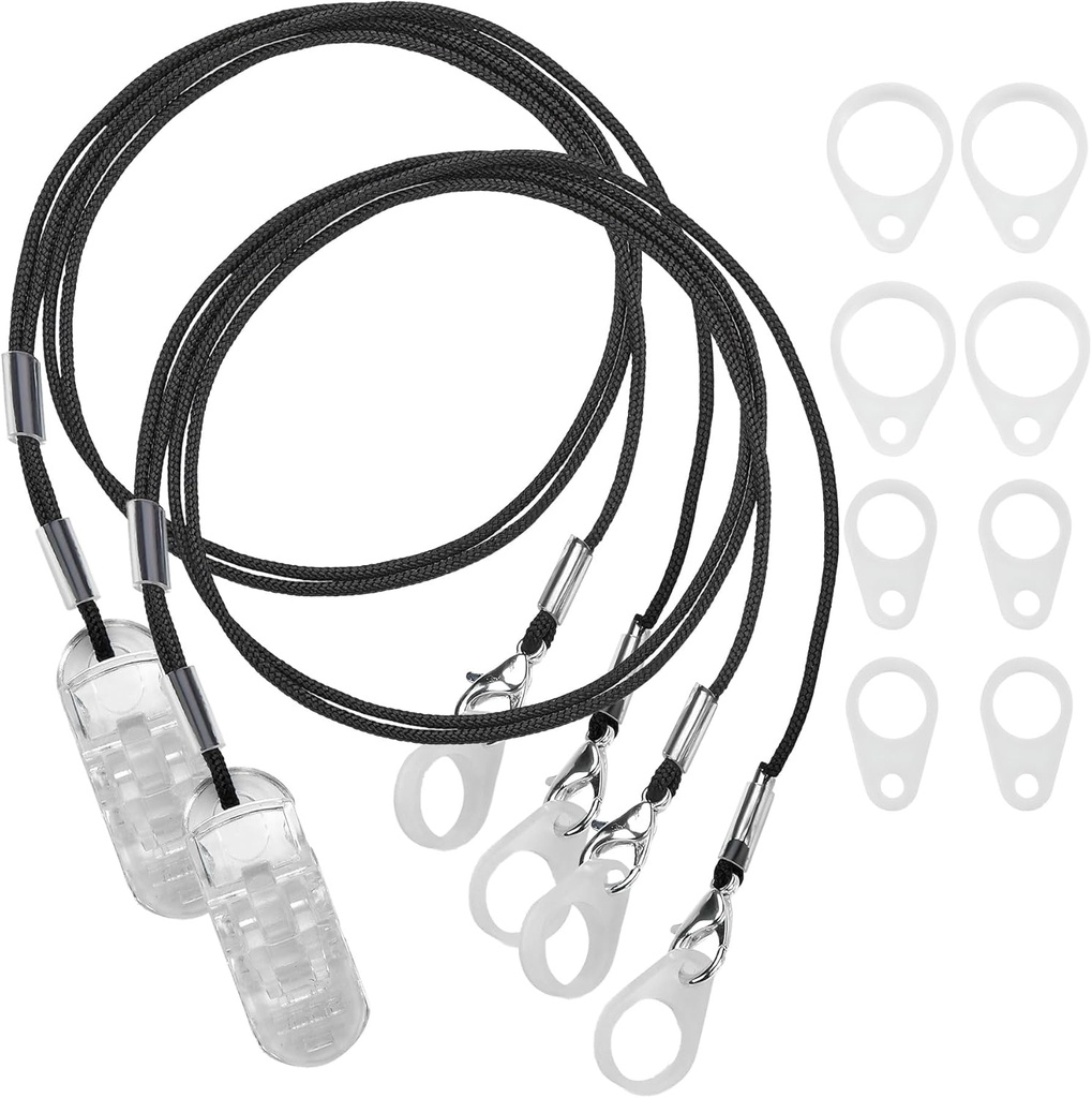 MEDca İşitme Aid Clips - Anti Lost Eye Cord ile koruyucular - Rings ve Clip ve Güvenlik Videoları Kulak İşitme Yardımları ve Kişisel Ses Amplifiers'in arkasında ideal, (Pack of 2)