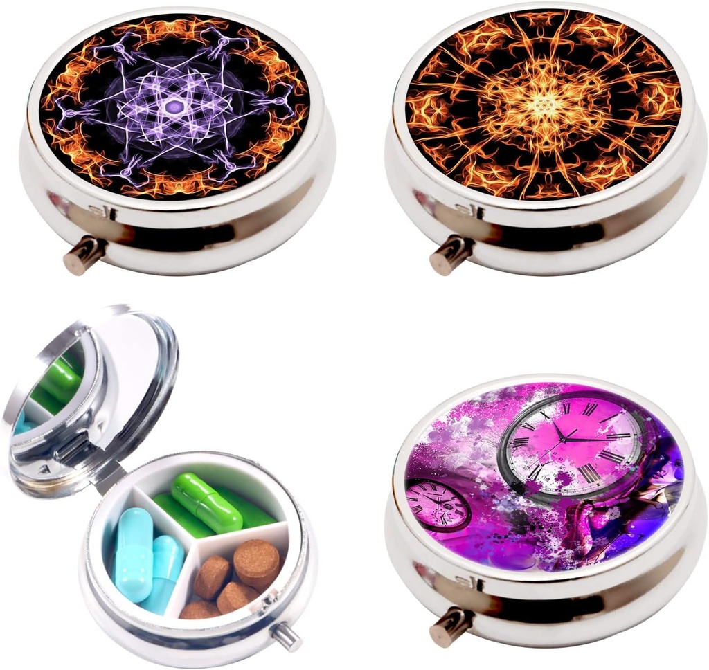 3rew Pill Box,3 Purse için Küçük Pill Vakasını Karşılaştırmak, Cute Mini Tıp Organize Seyahat Pill Organizer,Portable Pill Konteyner ve Tıp Vitamini Organize Pill Konteyner ve Tıp Vitamini Organizer