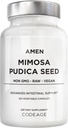 Amen Organic Mimosa Pudica Seeds Capsules, 2 Month Supply, Vegan Mimosa Pudica Seed Plant Supplement - Mimosine Sensitive Plant Pills - Fat Soluble Dietary Supplement - Non-GMO & Vegan - 120 Capsules