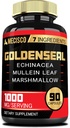 Goldenseal Root Capsule με Echinacea, Mullein Leaf, Plantain & More - 90 κάψουλες Veggie - 7in1 Υποστηρίζει ανοσοποιητικό σύστημα, Digestive Υγεία, ομαλή αναπνοή, και διαχείριση του σώματος