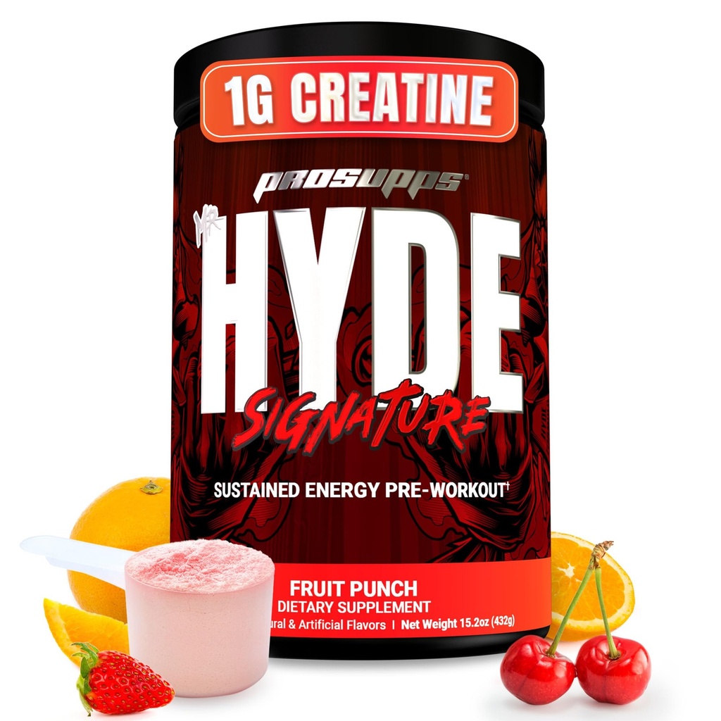 PROSUPPS Bay Hyde Signature Pre Workout Toz with Tinatine, Beta Alanine & Caffeine - Performans, Enerji & Endurance - Temiz Fitness & Sport Supplements for Men & Women (Fruit Punch, 60 Hizmet)