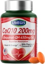 CoQ10 200 mg Softgels, Ultra CoQ10 Ubiquinone 200 mgWith Coconut MCT Oil, 5X Superior Abors, Coenzyme Q10 Kalp Sağlığı ve Enerji için Tamam - 90 Counts