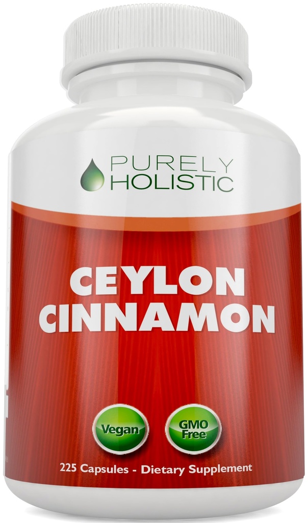 Safly Holistic Ceylon Cinnamon Capsules 1500 mg, 225 Vegan Cinnamon Capsules, 75 Day Supply (% 25 Daha fazla Hizmet)