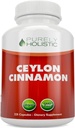 Safly Holistic Ceylon Cinnamon Capsules 1500 mg, 225 Vegan Cinnamon Capsules, 75 Day Supply (% 25 Daha fazla Hizmet)