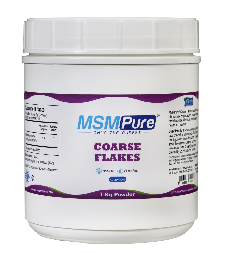 KALA SA MSMPure Coarse MSM Toz Flakes – US- Made MSM for Joint Health, Skin Görünüm ve Saç & Nail Desteği – 2.2 lb, Organik Sulfur