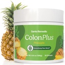 Santo Remedio Colon Plus, Kolon Temizser, Diyetsel Psikiyatrik Husk Fiber ve Probiyotikler Supplement, 30 Hizmet, Pineapple Flavor