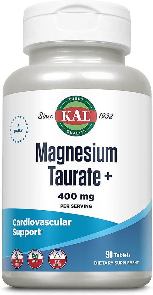 KALIP 400 mg Plus CoEnzyme Vitamin B6, Chelated Supplement Magnezyum, Sağlıklı Kas Fonksiyonu, Nerve ve Kalp Sağlığı Desteği, Gluten Free, Vegan, 60-Day Garanti, 45 Serv, 90 Tabletler
