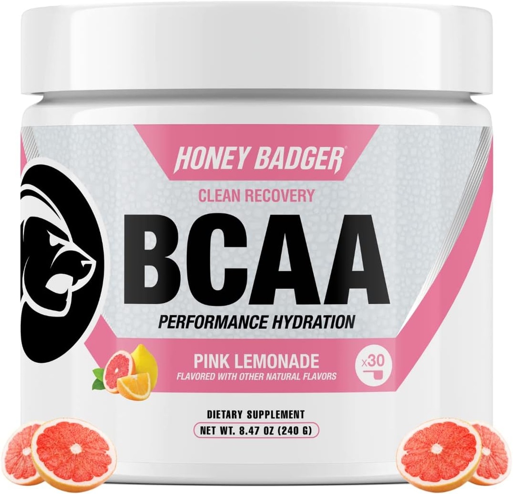 Honey Coverr BCAA + EAA Platinum Acids Toz, BCAAs + L-Glutamine, Keto, Vegan, Men & Kadınlar için Şeker Ücretsiz, Hydration & Post Workout Muscle Recovery Drink Mix, Pink Lemonade, 30 Hizmetler