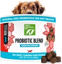 Μόνο φυσικό κατοικίδιο ζώο Probiotic Dog and Cat συμπλήρωμα - Digestive & Gut Health Enzyme Formula, Puppy & Canine Digestive Chews, Best for Stomach Relief & Gas Aid - Μαλακά μάσημα, 60 Count.