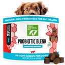 Sadece Doğal Pet Probiyotik Köpek ve Kedi Tamamı - Digestive & Gut Health Enzyme Formula, Puppy & Canine Digestive Chews, En İyi Stomach Relief & Gas Aid - Soft Chews, 60 Count.