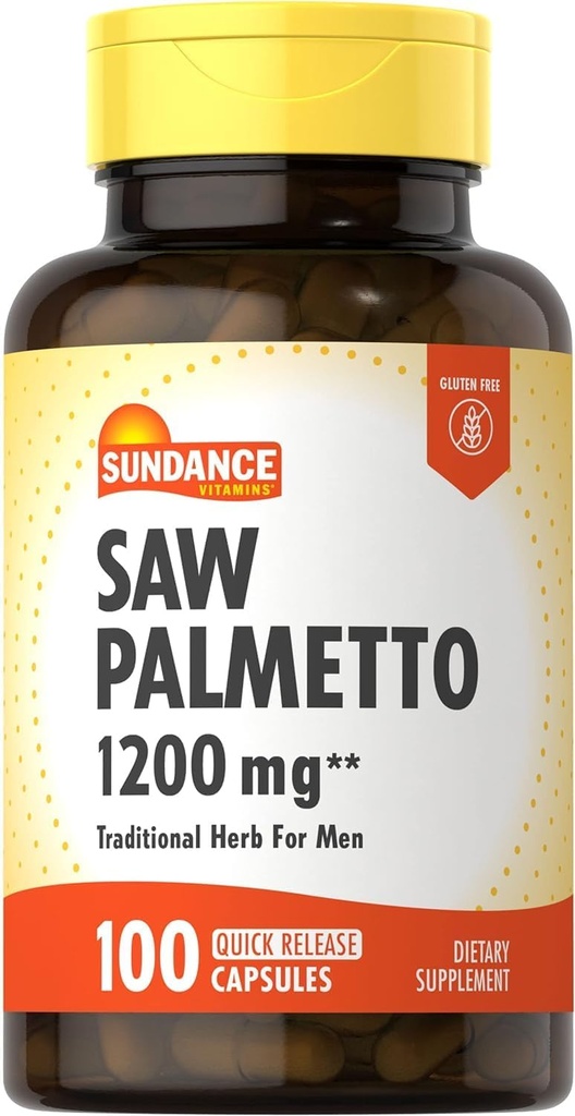 Sundance Vitamins Saw Palmetto 1200 mg - 100 καψάκια, συσκευασία των 2