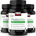 Force Factor ProbioSlim, Probiotic συμπλήρωμα για τις γυναίκες και τους άνδρες με προβιοτικά και εκχύλισμα πράσινου τσαγιού, μείωση αερίου, Bloating, δυσκοιλιότητα, υποστήριξη Digestive υγεία & υγεία κόκκων, 30 Count (Pack of 3)