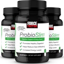 ProbioSlim, Probiyotiks ve Green Tea Extract ile Kadınlar ve Erkekler için Probiyotik Supplement, Gaz, Bloating, Constipation, Support Digestive Health & Gut Health, 30 Count (Pack of 3)