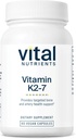 Vital Nutrients Vitamin K2-7 | Cardiovascular, Kalp, Bone Health* | K2 + MK7 | Vegan Vitamin K Supplement | Gluten, Süt, Soy Free | Non-GMO | 60 Capsules