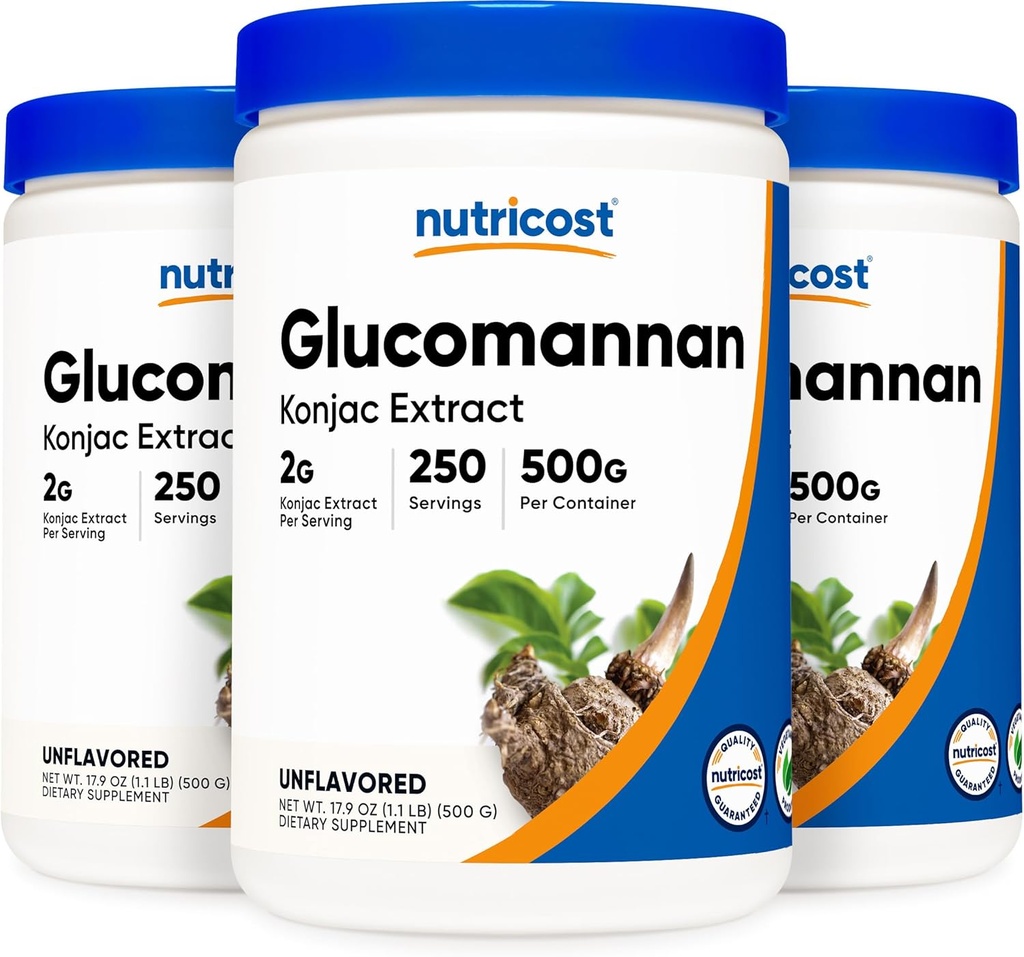 Nutricost Glucomannan Toz 500G (3 Şişe)