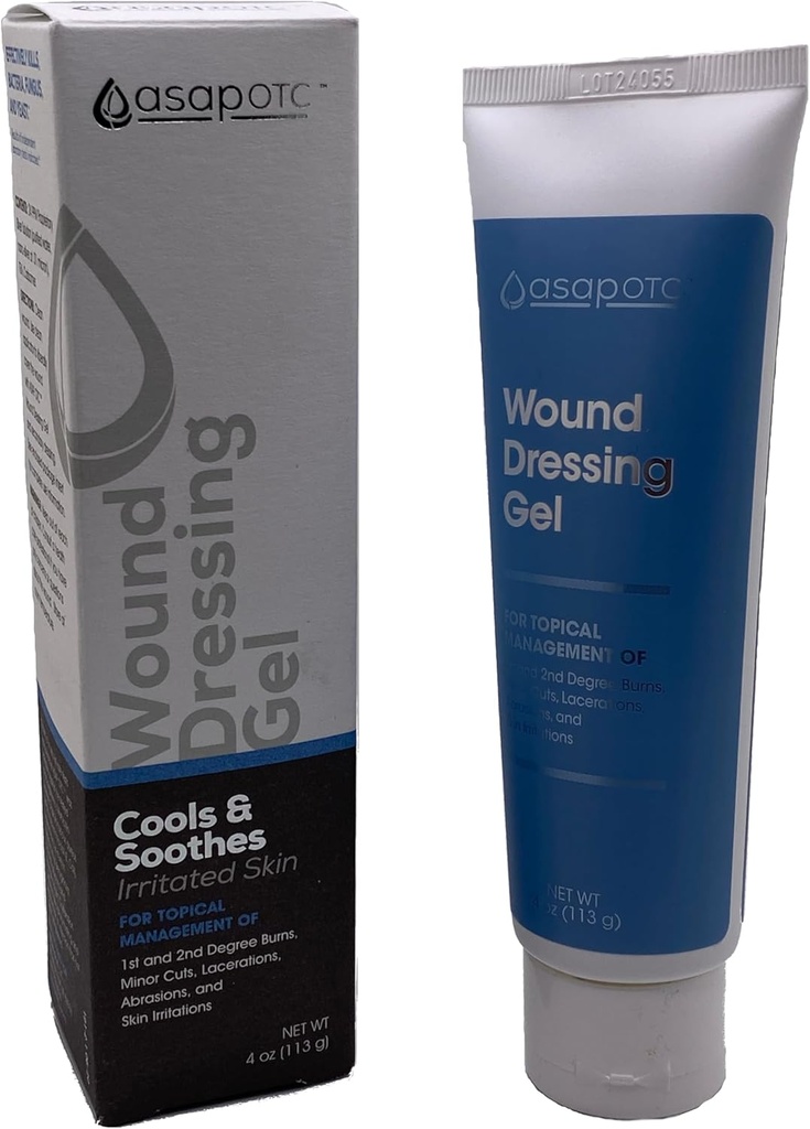 ASAP OTC Yarası Amerika Biyoteknoloji Laboratuvarları tarafından Gel Giyiyor | SilverSol Ag4O4 24 ppm Healing & Soothing Gel | 4 Oz