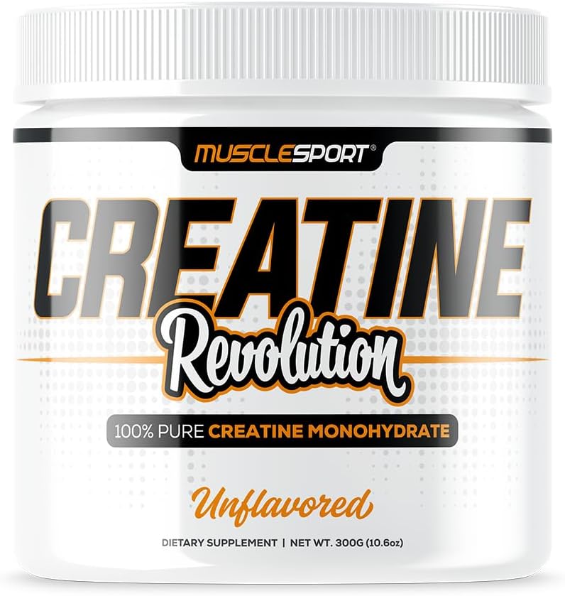 Μυϊκά σπορ Creatine Monohydrate Powder - Micronized Creatine Monohydrate - Ενέργεια, Δύναμη & Αντοχή - 300g, Χωρίς άρωμα