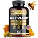 Earth Elixir 3-in-1 Organic Bee Pollen Capsule – Μη ΓΤΟ, Pure Raw Bee Pollen, Royal Jelly, Propolis Extract for Women & Men – Natural Energy, Immune & Vitality Support – 180 Propolis Κάψουλες