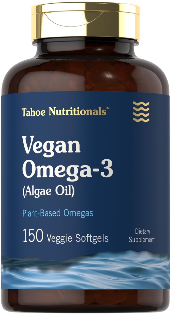 Carlyle Vegan Omega 3 Supplement | 150 Softgels | Algae Oil | Non-GMO & Gluten Free | by Tahoe Beslenme