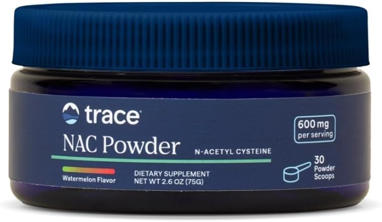Trace Minerals NAC Toz, 600 mg - Immune Health & Respiratory System Support - N-Acetyl L-Cysteine to Aid Glutathione Production - Watermelon, 2.6 oz (30 hizmet)