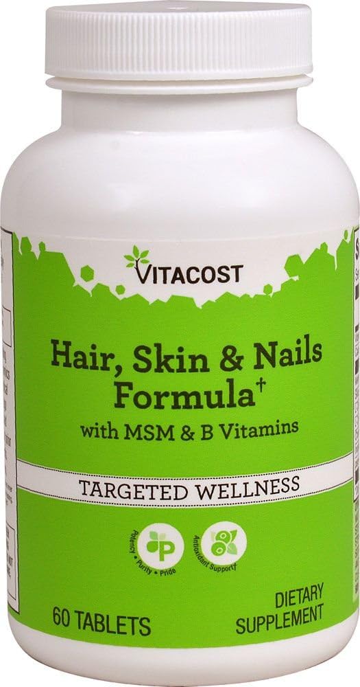 Vitacost Hair, Skin & Nails Formula MSM ve B Vitaminleri ile - 60 Tablet
