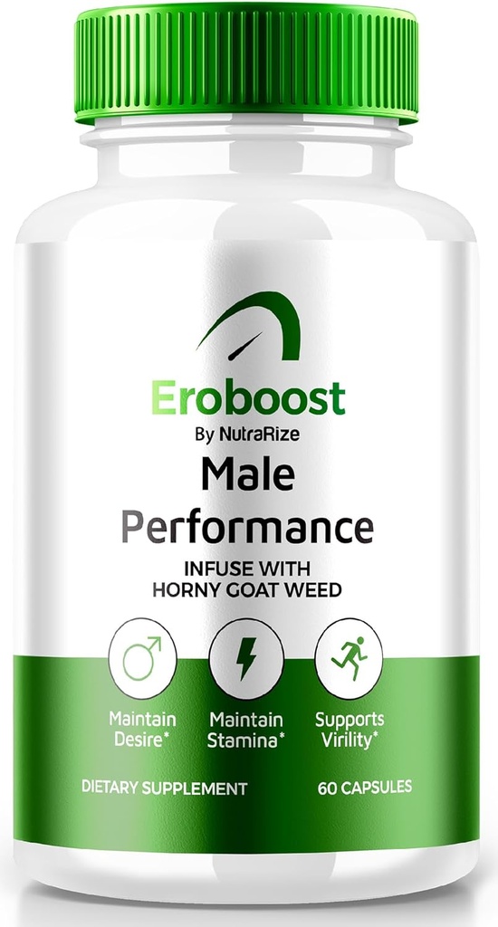 Erkekler için Eroboost Supplement, Eroboost Erkek Supplement, Daily Nutrition to Support Peak Performance and General Wellness, Resmi Ero Boost Formula Yorumlar (60 Capsules)