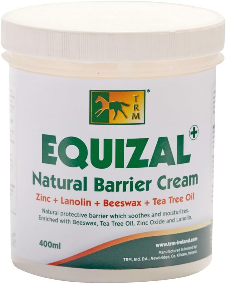 TRM Equizal Soothing Equine Barrier Skin Cream for Horses | Natural Protection, Yara Bakımı ve Arılarwax ve çinko Oksit ile Moisturizasyon - 13.5 fl oz (400 ml) - 13.5 fl oz (400 ml)