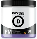 Devotion Beslenme PM Sleep Recovery | Stevia Sweetized | Energy, Relax Mind, Support Mood, Geliştirilmiş Metabolism | 30 Hizmet (Raspberry Lemonade)
