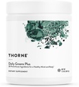THORNE - Günlük Yeşiller Plus - Matcha, Spirulina, Moringa ve Adaptogen, Mushroom ve Anti plazyumlar - Yenileme, Mint Flavor 7.2 Oz - 30 Hizmetler