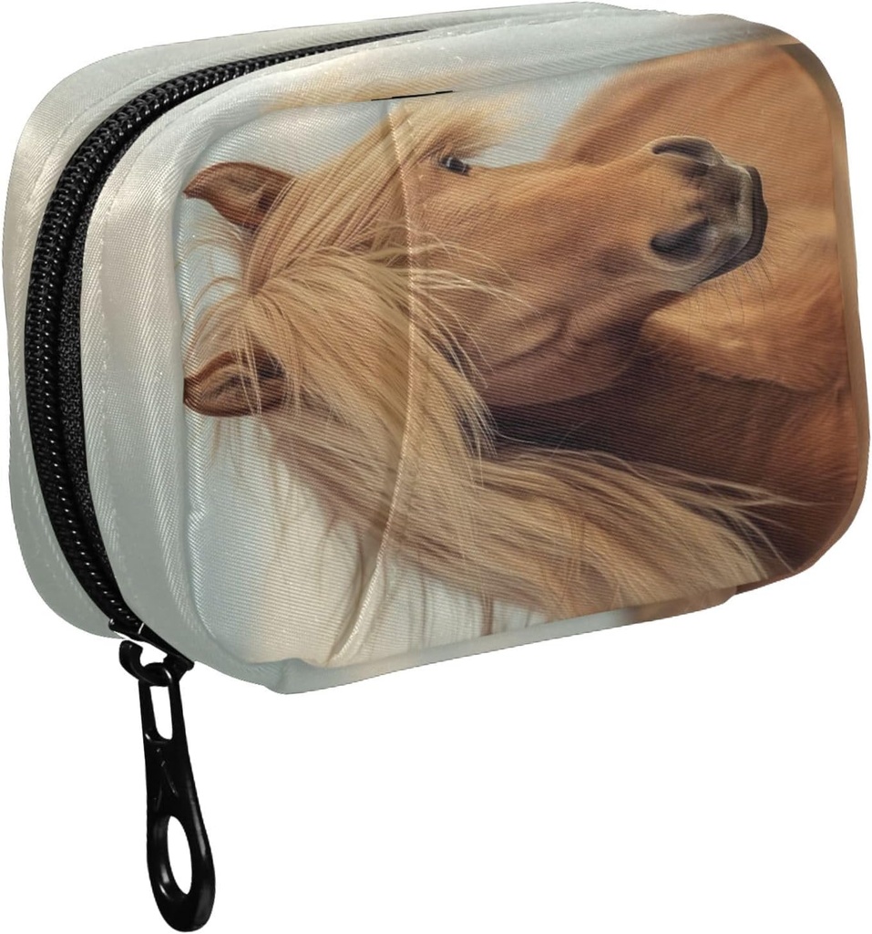 Fustylead Beautiful Brown At Long Mane Pill Organizer Vakası 2 Times A Day for Vitamin and Supplement, 7 Day Travel Organizer Tıp Davası