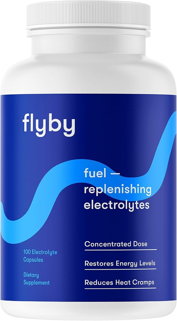 Flyby Electrolytechange Tabletleri - Pills & Capsules for Rapid Rehidr, Recovery, Keto & Cramps - Salts, Magnezyum, Pyum, sodyum - Paleo, Keto & Vegan Dostu - 100 Capsules