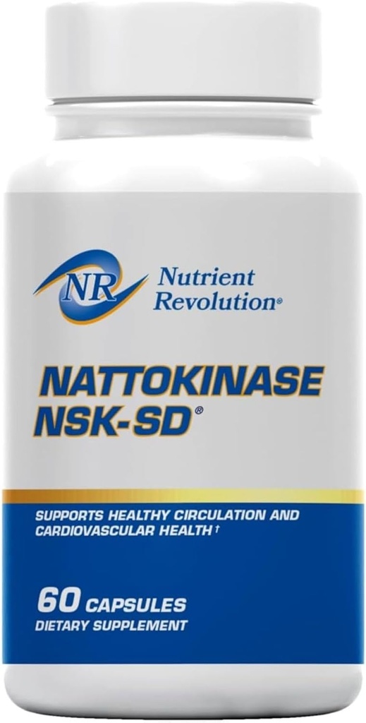 NSK-SD Nattokinase - Cardiovascular Destek - Yüksek Potency Nattokinase Supplement - Optimizes Circulation, Non-GMO, Vegetarian, JHFA & JNKA Tanıdı - 60 Ct