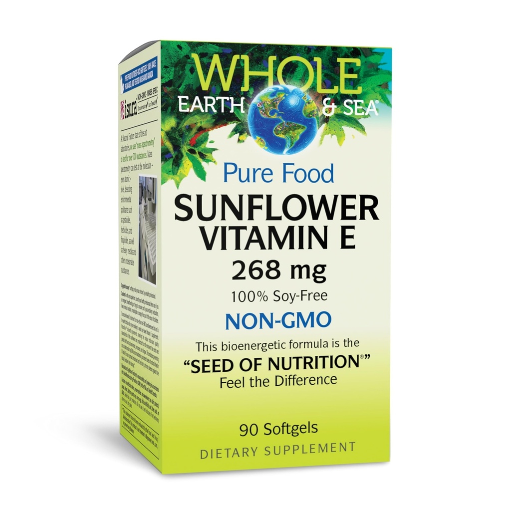 Tüm Dünya ve Deniz Doğal Faktörlerden, Sunflower Vitamin E, Tüm Gıda Supplement