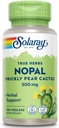 SOLARAY Nopal Prickly Pear Cactus 500 mg, Doğal Occurring Diyeter Fiber, Antioksis, Carotenoids ve Diğer Nutrients, Vegan, 60 Günlük Para Geri Garanti, 100 Hizmet, 100 VegCaps