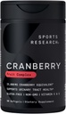 Spor Araştırmaları Cranberry Meyve Kompleksi Tamam - Urinary Tract Health Support - Five to 2.4 mg of Cranberries, Made with Pacran & Vitamins C & E - Non-GMO & Gluten Free - 90 Count