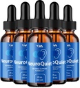 (5 Pack) NeuroQuiet σταγόνες - Neuro Quiet Advanced Formula Υποστήριξη ακοής, Γνωστική υγεία, και Γενική ευεξία, 5 Μήνες προσφοράς