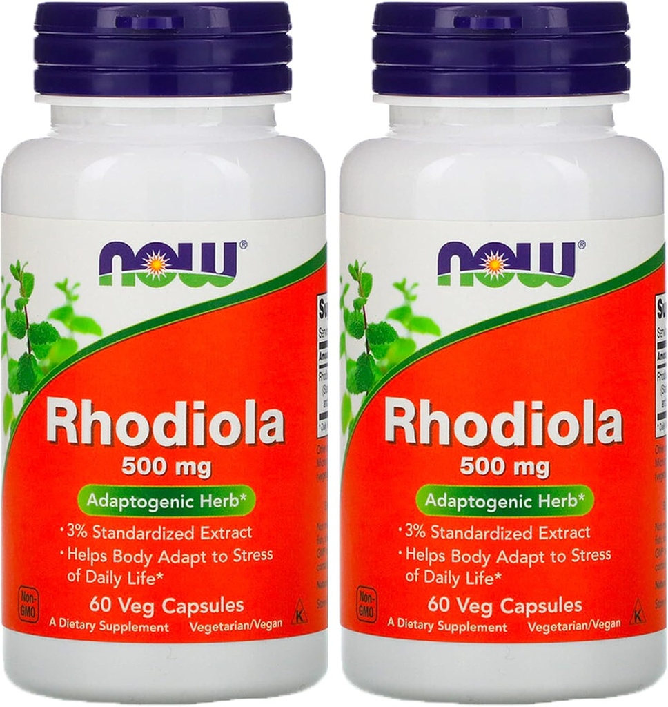 Şimdi Gıdalar Şimdi Gıdalar, (2 Pack) Rhodiola, 500 mg, 60 Veg Capsules
