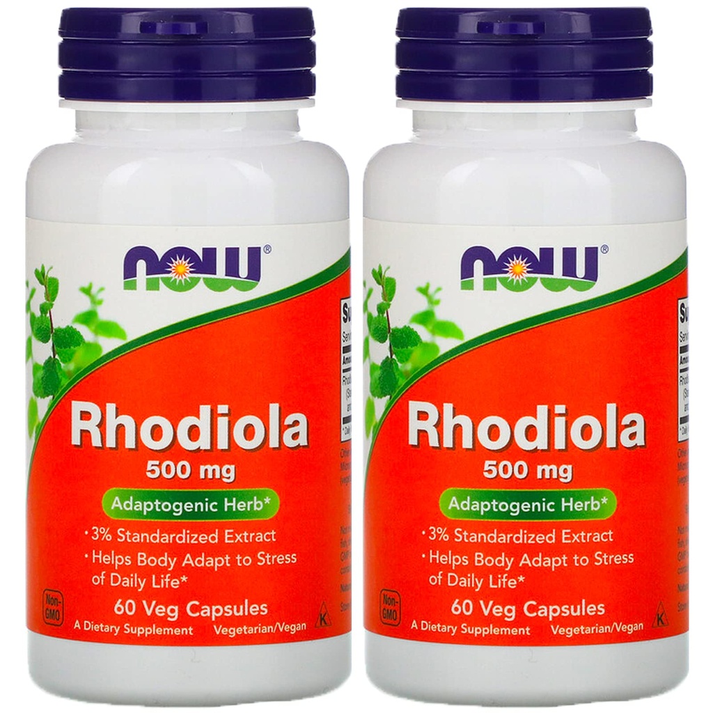 Now Foods Now Foods, (2 Pack) Rhodiola, 500 mg, 60 κάψουλες Veg